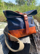 'The Roxy' - Canvas/Leather Crossbody Purse