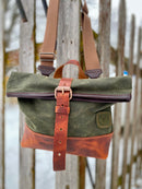 'The Roxy' - Canvas/Leather Crossbody Purse